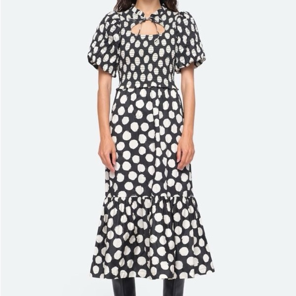 Sea NYC Polka Dot Midi Dress